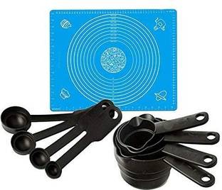Naama Bakeware Silicone Cake Mat with Measurement Guide & Measuring Spoons & Cups Measuring Cup Set