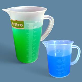 fastro Witeg Measuring Jug 250ml and 1000ml Moulded In Polypropylene (Polylab) Combo Pack Measuring Cup