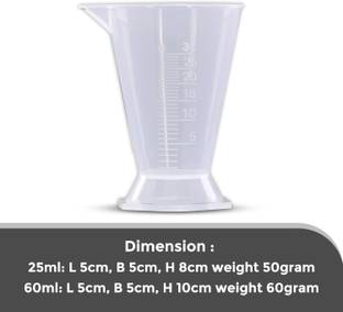 Jetflon Economy Transparent Base Medicine Cup I Kitchen I Laboratory Measuring Cup
