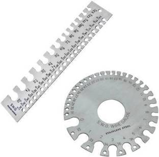 uptotoolsak & Metric Panel Marking Gauge Rectangular Wire Gauge &SWG Sheet Metal Wire Gauge /Sizer in British Single Unit Measuring Wheel