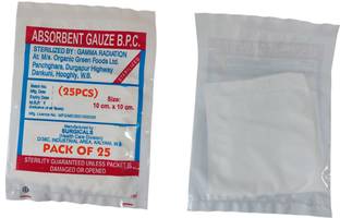 Agarwals Absorbent B.P.C. Gauze Swabs Sterilized 10cm x 10cm (Pack of 25) Gauze Medical Dressing