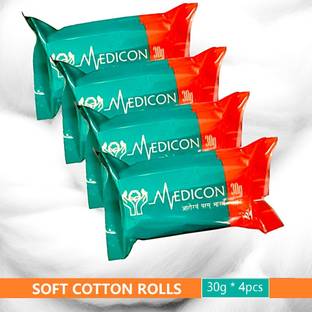 MEDICON ABSORBENT MEDICAL COTTON MULTIPURPOSE 30g*4PCS (First Aid and Self care/Beauty) Interactive dressings Medical Dressing