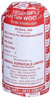 BENGAL SURGICALS Cotton Wool Absorbent (B.S) Net (50 g) Interactive dressings Medical Dressing