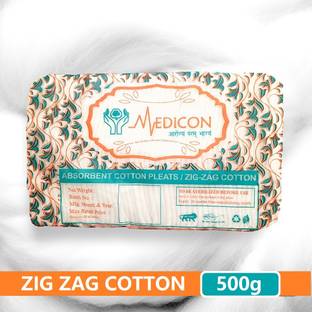 MEDICON ZIG ZAG COTTON SHEET MULTIPURPOSE 500g NET Interactive dressings Medical Dressing