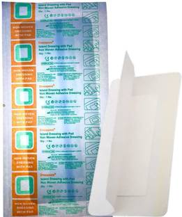 Medicare Non-Woven Sterile Adhesive Dressing Pad,(Size-10 X 25cm) pack of-3 Foams Medical Dressing
