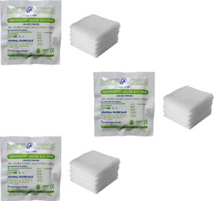 Agarwals Absorbent Gauze Swabs Sterile 7.5 cm X 7.5 cm X 12 ply (5Pcs/Pack) - Pack of 3 Gauze Medical Dressing
