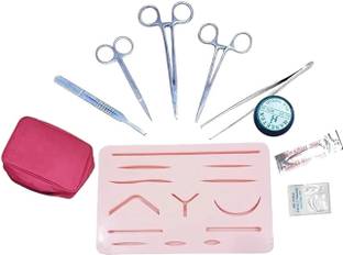 mediwave Premium Suture Practice Kit Including Silicone Suture Training Practice Pad Utility Forceps