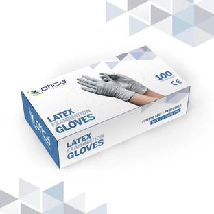 OTICA Latex Hand Gloves 100 pcs Medical Grade 4gm White Food Grade Ce Approved Medium Latex, Rubber Surgical Gloves
