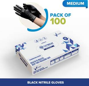 V SURZ POWDER FREE NITRILE GLOVES FOR ALL PURPOSE,MEDICAL,EVERYDAY USE PACK OF 100 Nitrile Surgical Gloves