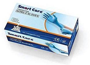 Smart Care Rubber Latex Nitrile Gloves - 100 Pieces (Small) for Ultimate Hand Protection Latex Examination Gloves