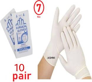 Ashni 7no Dressing Sarjun Gloves Surgical 10Pair Latex Surgical Gloves