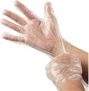7SHIELD Transparent Plastic Disposable Gloves For Salon,Hotel One Time Use Polyisoprene Examination Gloves