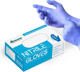 Romsons Nitrile Medical Gloves | Powder-Free | Latex-Free | Medium Size Nitrile Examination Gloves