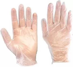 tick mark 100 Pcs Disposable Transparent Clear Gloves examination Surgical Cleaning Polyisoprene Examination Gloves