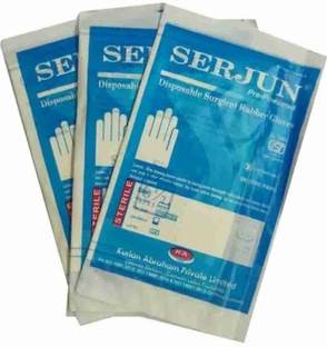 PREQURE Serjun sterile gloves size 6.5 Rubber Surgical Gloves