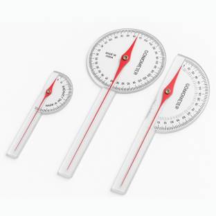 Bos Medicare Surgical PVC Finger Goniometer 180 Degree 360 Degree Goniometer Plastic set Medical Goniometer