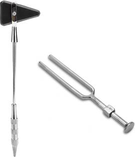 Dr. TORSO Percussion Knee Hammer with Tuning Fork (512 Hz) Triangular head Premium Medical Hammer