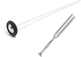 RCSP Medical Reflex Square Head, Queen Hammer with Tuning Fork 128Hz Medical Hammer