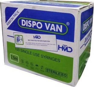 DISPOVAN 2.5 ml Syringe (Pack of 100 pcs) Medical Needle