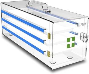 OTICA Formalin Chamber Premium Quality with 5 mm Thick Material (14 inch with 3 Trays) Reusable Medical Tray