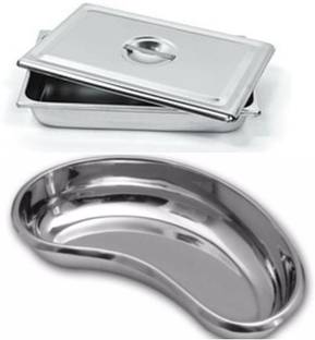 REVITI Instrumet Tray 8x6 & kidney tray 8" HEAVY DUTY (comboof 2) Reusable Medical Tray