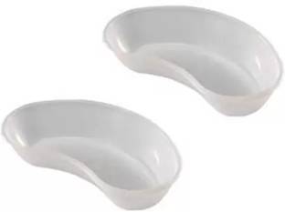 FITSON PLASTIC Kidney Tray 10" Reusable Kidney Dish Reusable (PACK OF 2) Disposable Medical Tray