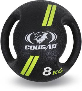 COUGAR Medicine Ball , 8Kg Dual Handle Medicine Ball, Hollow Rubber, 11" Diameter Medicine Ball