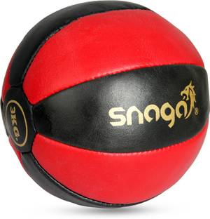 SNAGA Leather Medicine Ball With Non-Slip Grip For Exercise & Fitness Medicine Ball