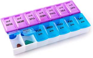 Utkarsh 2 Rows/line 14 Pill Medicine/tablets Storage Portable Case/box Holder Container Medicine Dispenser