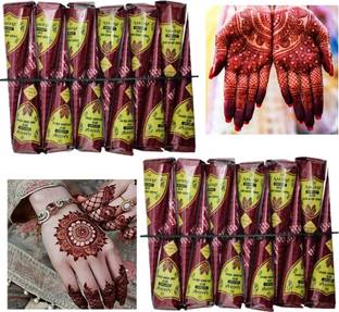 RED4 Mehndi Cones for Wedding, Dulhan Mehndi Cone 24pss Natural Mehendi