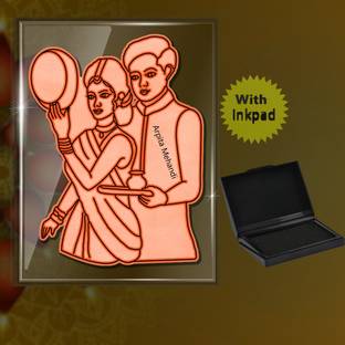 VIBGYOR SK Karwa Chauth mehandi Tool with Art Inkpad Synthetic Mehendi