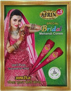 Afrin Henna Bridal Mehandi Cone 40gm each Natural Mehendi