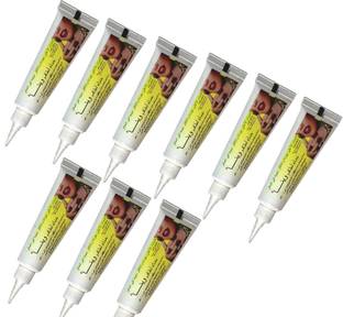 Veena Instant Dark Red Mehendi Tattoo Paste Tubes (9pieces In Each Box)