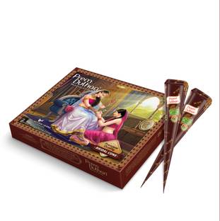 Prem Dulhan Bridal Mehendi Cone for wedding hand designing 12pc of 35g in 1 box Natural Mehendi