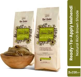 Nat Habit Rich Brown Ammonia Free Fresh Ready to Apply (Paste) Natural Mehendi Natural Mehendi