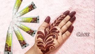 Veena Dark Red Mehendi Tubes (12 pieces In Each Box) Synthetic Mehendi