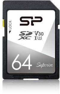 Silicon Power SP064GBSDXCV3V10 Superior 64 GB SDXC UHS-I Card Class 10 100 MB/s  Memory Card Compatible with Camera