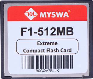 MYSWA F1-CF512MB F1-CF512MB CNC Machine, Railways Locomotives, Airplane, Camera, Desktop etc 512 GB Compact Flash Class 4 20 MB/s  Memory Card Compatible with Camera, Computer, Gaming Console