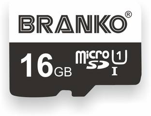 Branko SD-Card-C10-16gb Micro SD Card 16 GB MicroSD Card Class 10 90 MB/s  Memory Card Compatible with Computer, Camera, Mobile