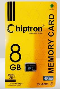 Chiptron ‎ME-CA-123 -018 3.0 8 GB MicroSD Card Class 10 24 MB/s  Memory Card Compatible with Tablet, Computer, Camera, Mobile, Gaming Console