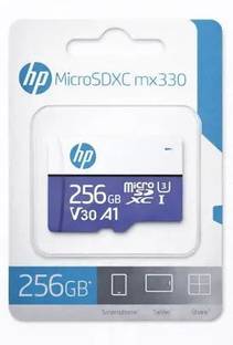 HP MICRO MX330I V30 256 GB MicroSD Card Class 10 100 MB/s  Memory Card Compatible with Camera, Computer, Gaming Console, Mobile, Tablet