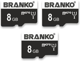 Branko MICRO SD CARD C10_8GB Micro SD Card 8 GB MicroSD Card Class 10 100 MB/s  Memory Card Compatible with Camera, Computer, Mobile