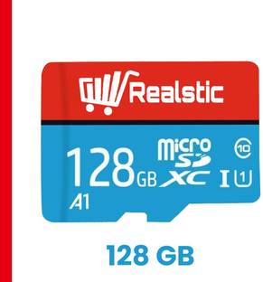 Realstic A1 128 GB MicroSD Card Class 10 130 MB/s Memory Card A1 128 GB MicroSD Card Class 10 130 MB/s  Memory Card Compatible with Camera, Computer, Mobile, Tablet, Gaming Console