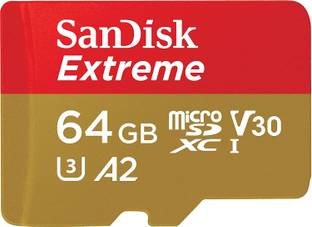 SanDisk SDSQXAH-064G-GN6MN Extreme A2 64 GB MicroSD Card Class 10 170 MB/s  Memory Card Compatible with Camera, Mobile