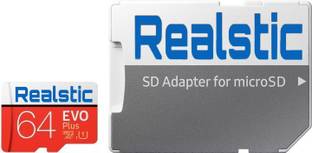 Realstic Ultra 64 GB MicroSD Card Class 10 Memory Card with adapter Ultra 64 GB MicroSD Card Class 10 140 MB/s  Memory Card Compatible with Camera, Mobile