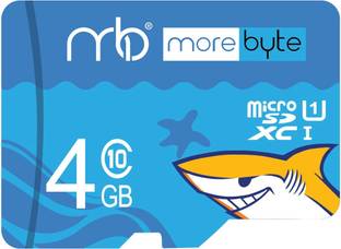 MOREBYTE MBTF1011 4GB Blue 4 GB MicroSD Card Class 10 140 MB/s  Memory Card Compatible with Mobile
