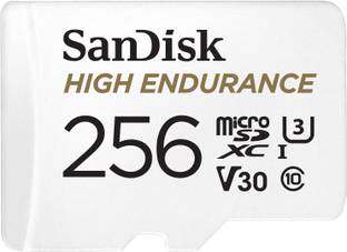 SanDisk SDSQQNR-256G-GN6IA High Endurance 256 GB MicroSD Card Class 10 100 MB/s  Memory Card Compatible with Camera, Mobile