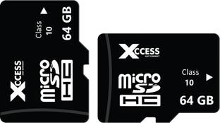 XCCESS 64GB Micro SD Card,Flash Memory card Class 10, Multipurpose Card with 2 Year Warranty. 4-Proof Protection (Pack of 2) 64GB Memory Card Pack of 2 64 GB MicroSD Card Class 10 80 MB/s  Memory Card Compatible with Camera, Gaming Console, Mobile, Tablet