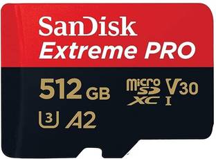 SanDisk Extreme Pro 512 GB MicroSDHC Class 10 200 MB/s  Memory Card
