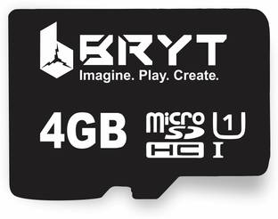 BRYT CL10 UY Memory Card UHS-1 High Capacity Micro SD Card 4 GB MicroSDHC Class 10 90 MB/s  Memory Card Compatible with Camera, Mobile, Tablet